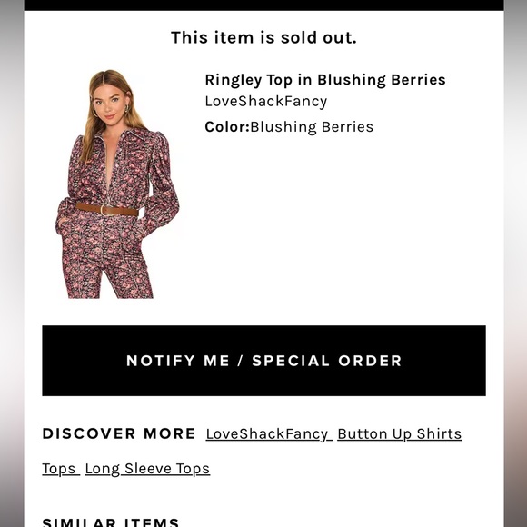 LoveShackFancy Ringley top blushing berries size 4 - Picture 3 of 9